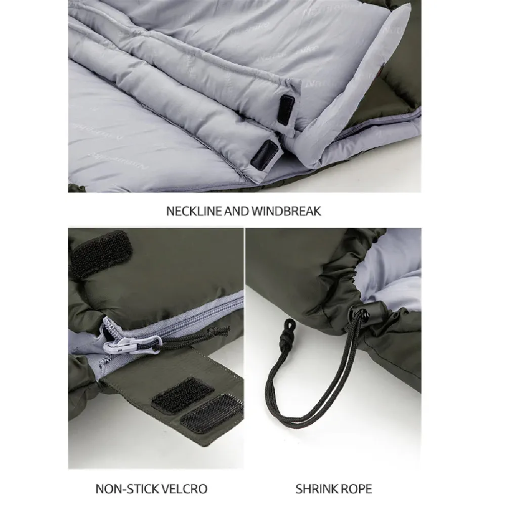 Спальный мешок Naturehike U350 (комф. -2°C; до. -13°C). Левый. Цвет Олива 6