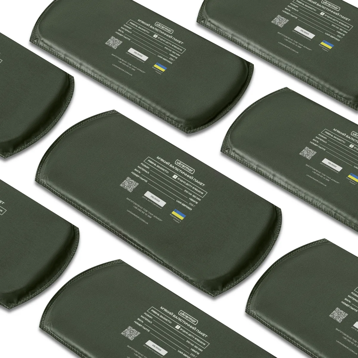 Балістичний захист попереку 1-го класу (з балістичним пакетом). Олива 7