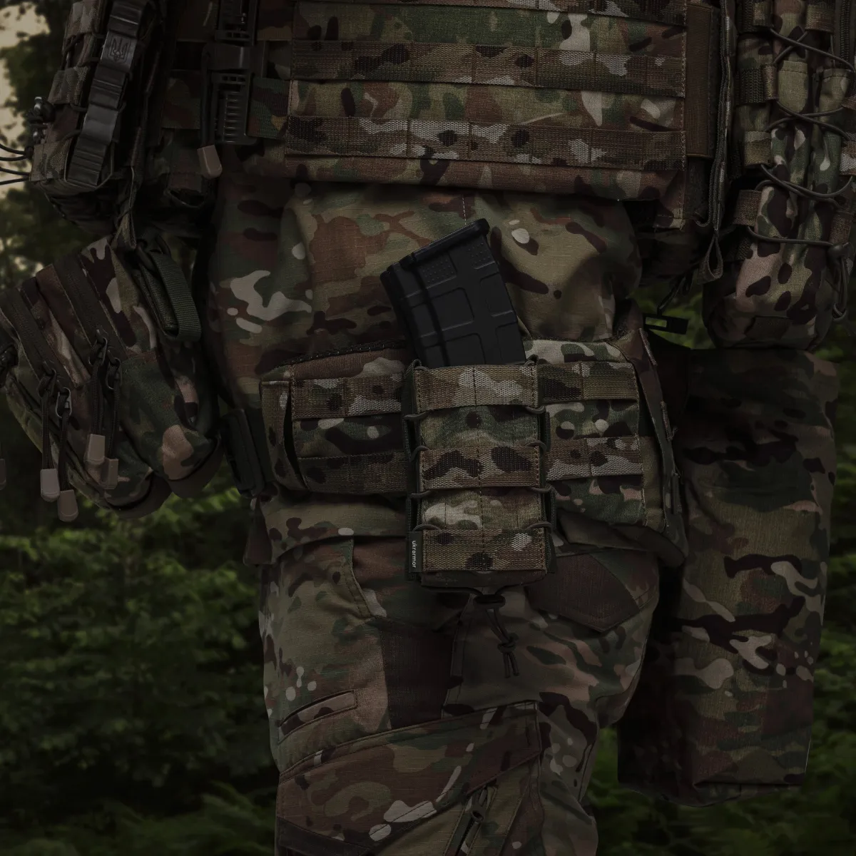 Подвійний підсумок під магазини АК/АR (тканевий). Мультикам 6