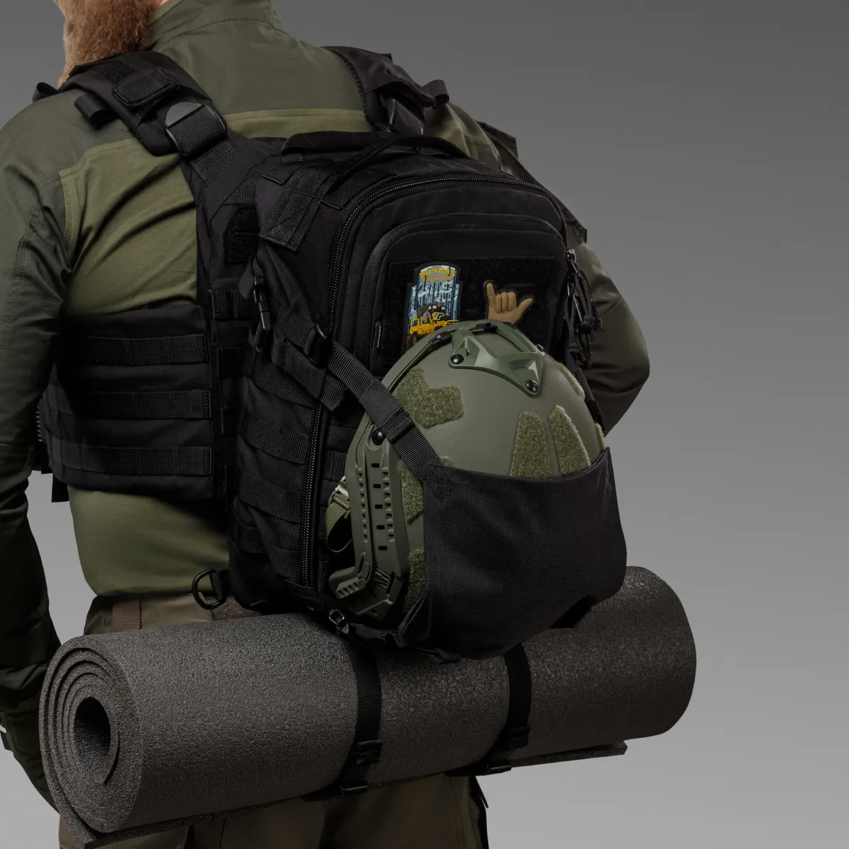 Тактический рюкзак DP20 на 20 л. Cordura 1000D. Крепление Molle. Черный 6