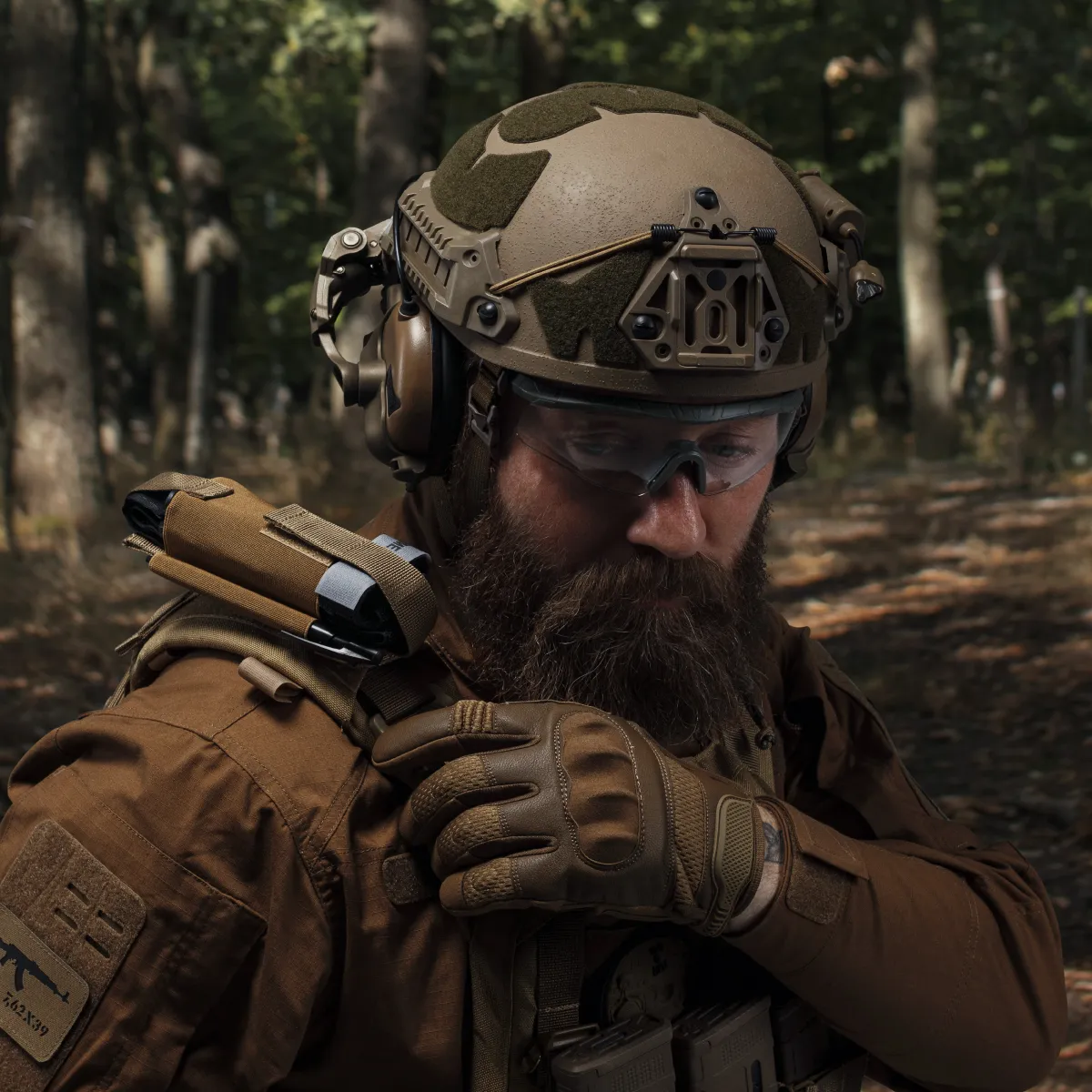 Тактичні рукавички Glotac, шкіряні. Посилені вставки на кісточках. Колір Койот 3