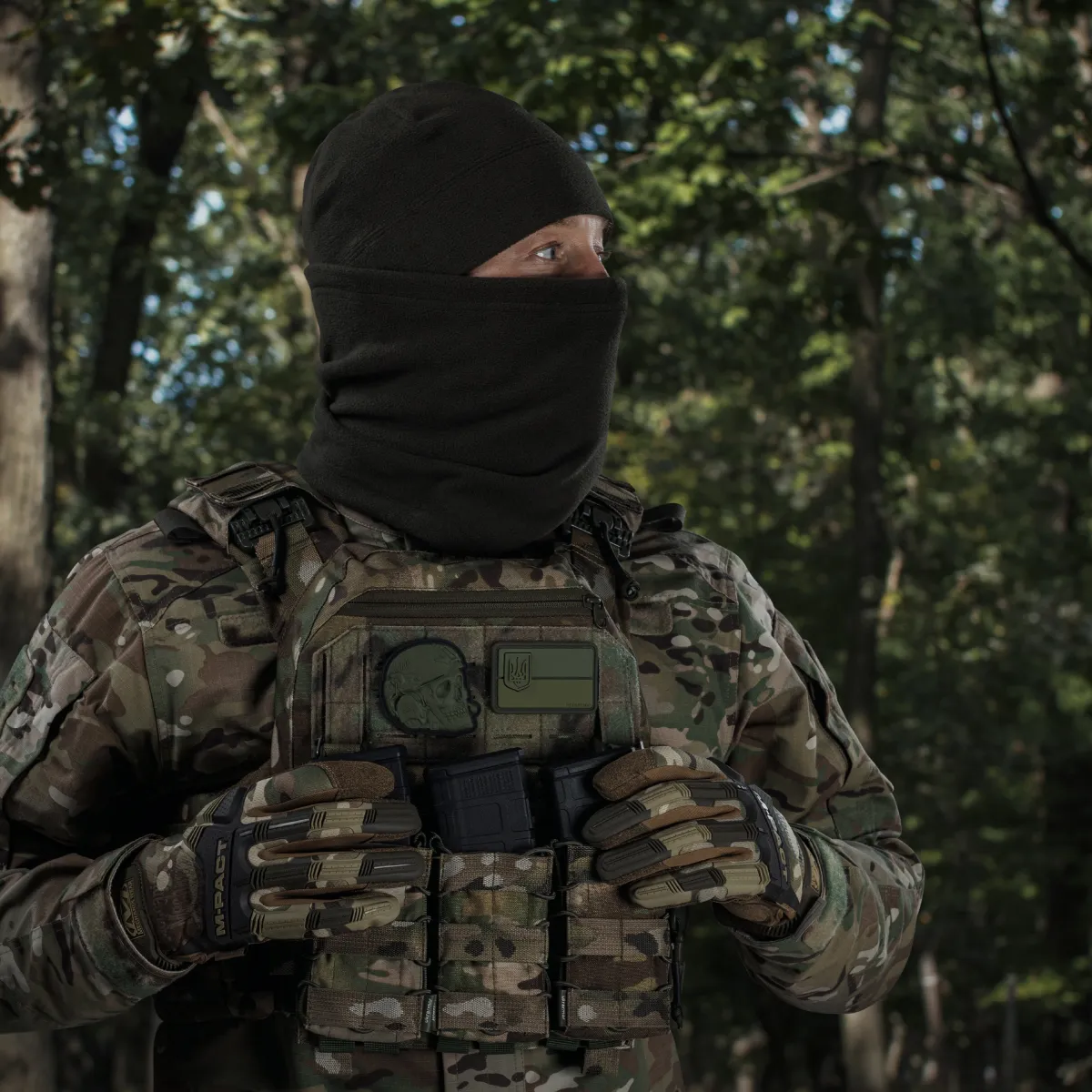 Комплект зимових головних аксесуарів FrostWrap: флісова шапка та баф. Ranger green 2