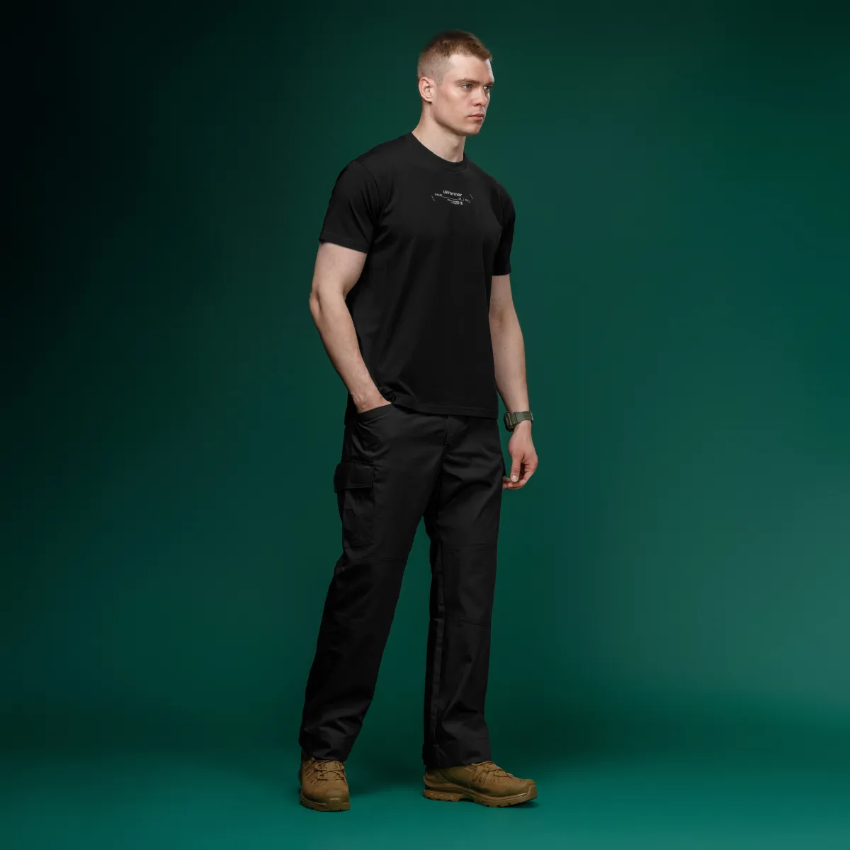 Футболка Basic Military T-Shirt из коллекции NAME. Cottone/Elastane, черный 5