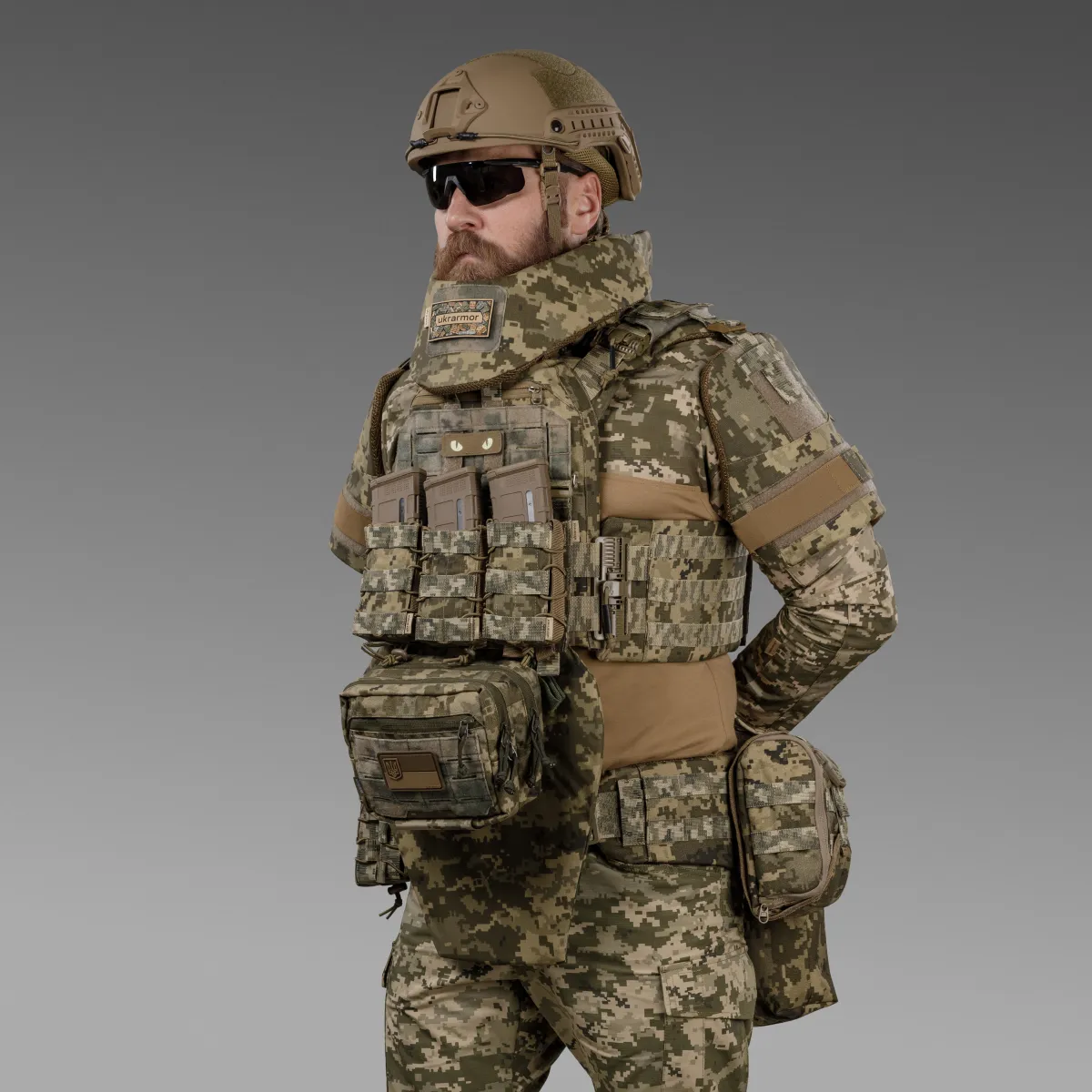 Плечевая защита с баллистическими пакетами 2-го класса. STANAG 2920. Пиксель (мм-14) 7