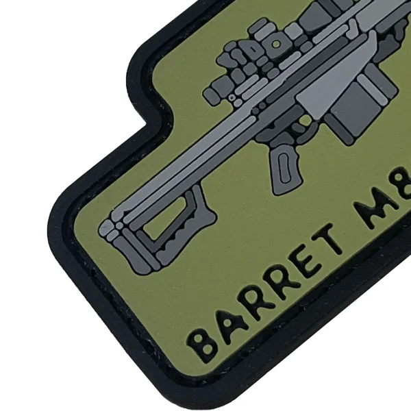 Патч (шеврон) «Barret M82» від А.Т.А.К.А. М’який ПВХ пластик. Олива 3