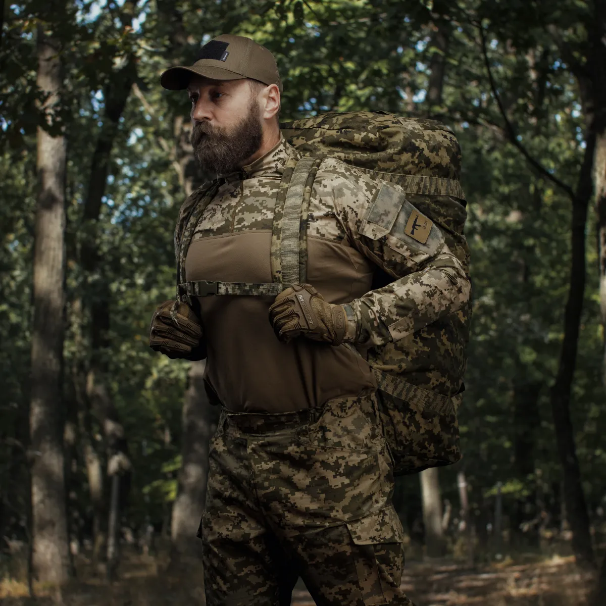 Тактична сумка баул на 100 л. Cordura 500D. Водостійка. Піксель (мм-14) 7