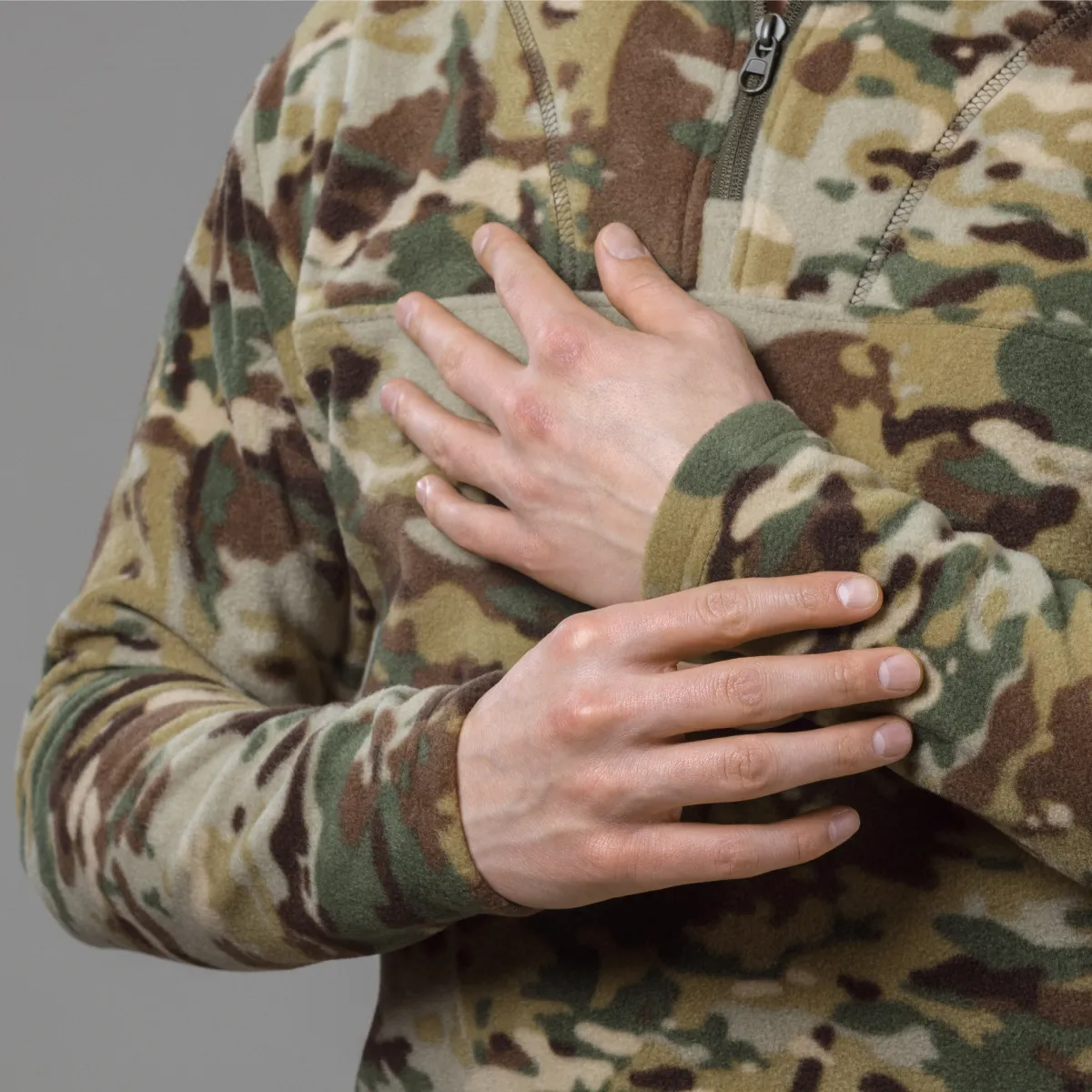 Флисовая тактическая кофта Garrison Fleece Multicam. Temperature control, polyester 3