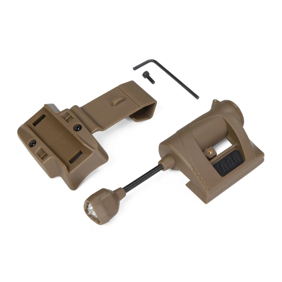 Тактичний ліхтарик LT-09-T на шолом з 4-ма світлодіодами. Койот 4