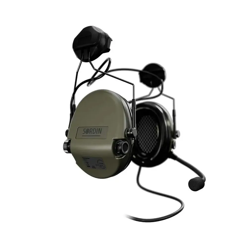Активні навушники Sordin® Supreme MIL CC (Helmet version) з кріпленням ARC Rail. Green 2