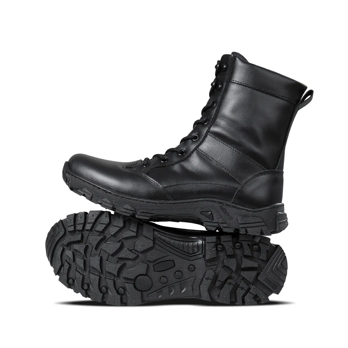 Берці зимові тактичні високі WarFlex. Шкіряні. Підвищена міцність. Чорного кольору 5