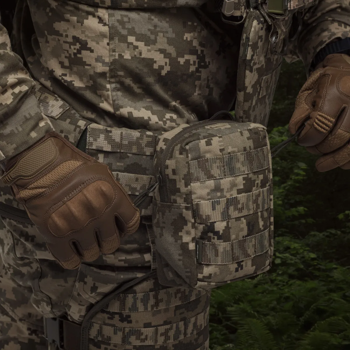 Подсумок утилитарный L. Крепление Molle. Cordura 1000. Пиксель (мм-14). 5