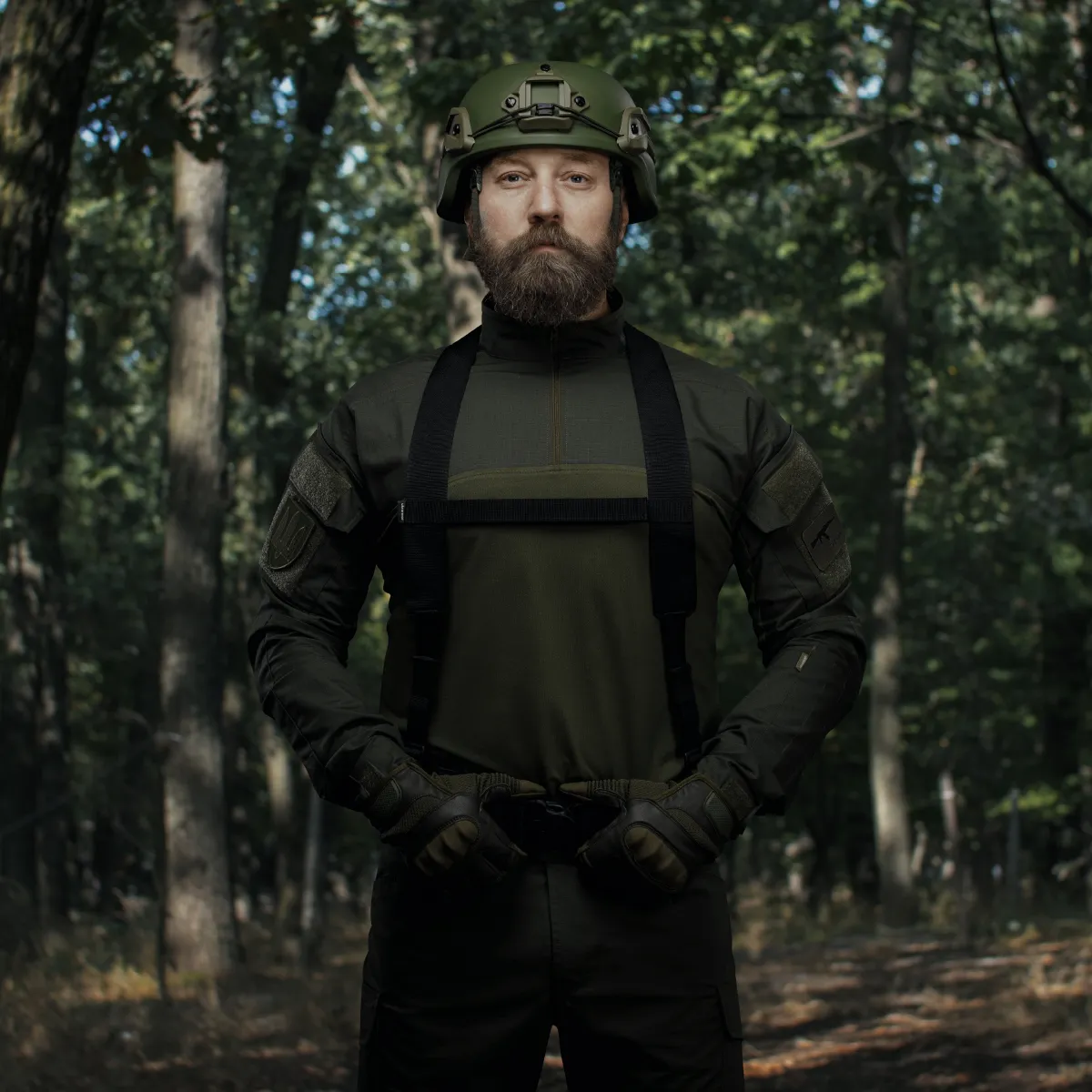 Плечові ремені для тактичного пояса. Кріплення Molle. Чорний 2