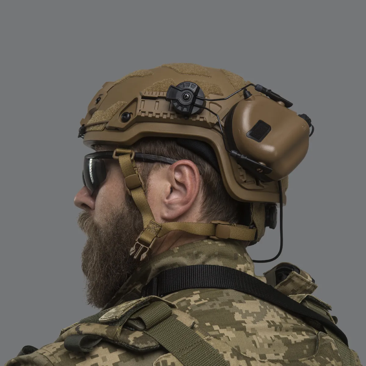 Активные наушники Earmor M31H (Helmet version) с креплением ARC rail. Койот 5