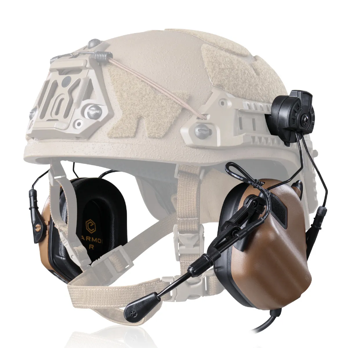 Активные наушники Earmor M32H MOD3 Helmet version. Койот