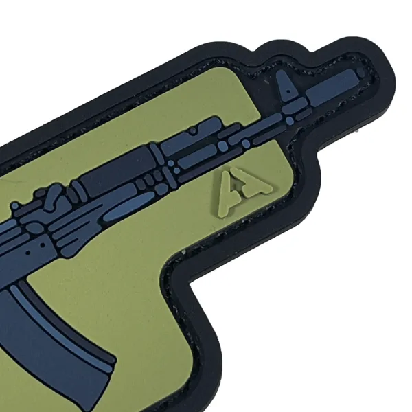 Патч (шеврон) «AKС 74» від А.Т.А.К.А. М’який ПВХ пластик. Олива 3