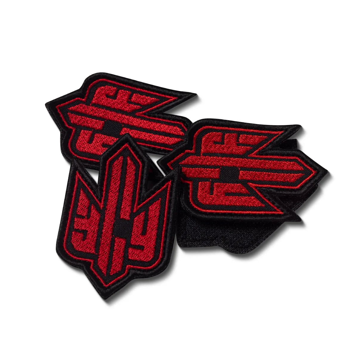 Шеврон (нашивка) Тризуб ВСУ, 8.5х5.5 см. Красно-черный 3