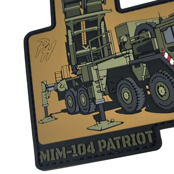 Патч (шеврон) «MIM-104 Patriot» від Patch hunter. М’який ПВХ пластик. Койот 3