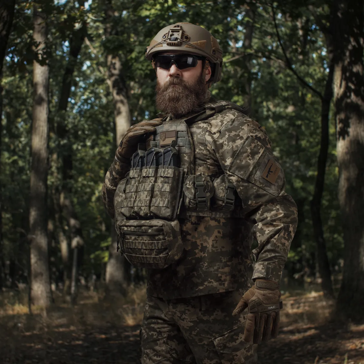 Сумка-напашник стандартная 2-го класса защиты. Материал Cordura 1000. Пиксель (мм-14) 5