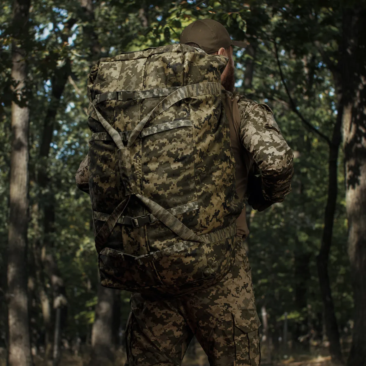 Тактична сумка баул на 100 л. Cordura 500D. Водостійка. Піксель (мм-14) 2