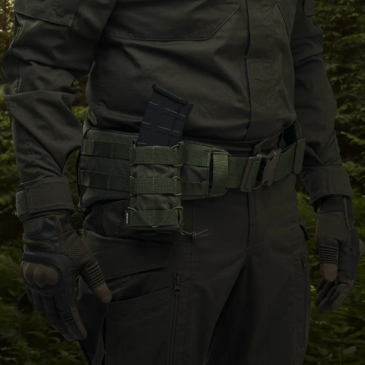 Одинарний підсумок під магазини АК/АR (тканевий). Олива 7