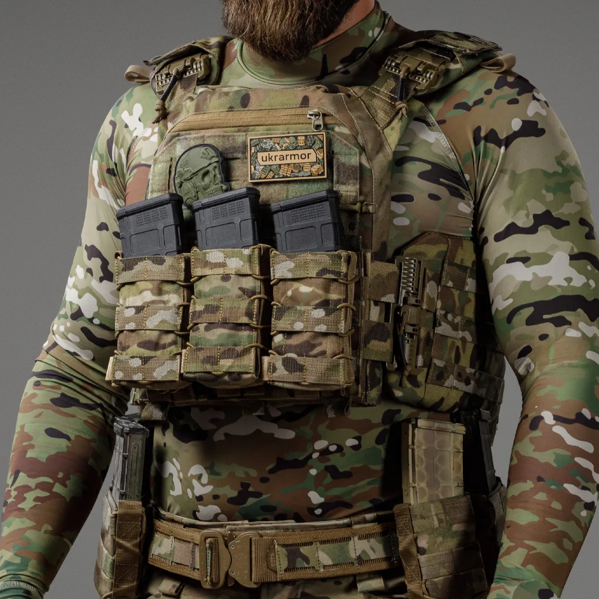 Рашгард тактичний Raptor Rashguard Multicam. Slim fit, polyester 3