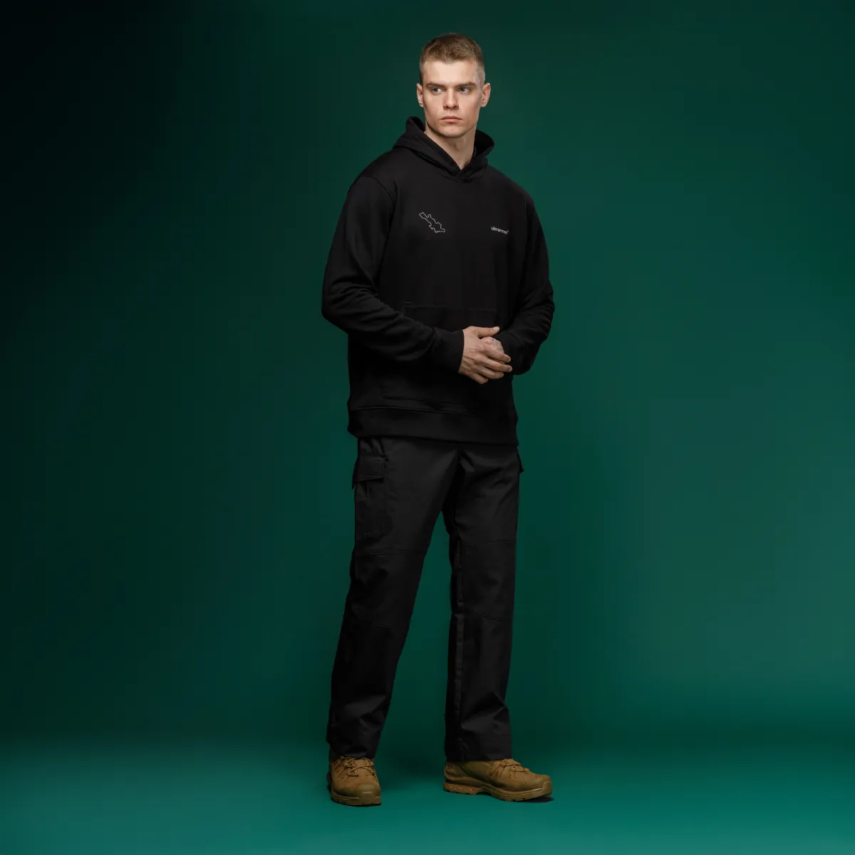 Худі M1 Mono колекція Avdiivka. Топографічна карта. Cotton and polyester. Чорний 6