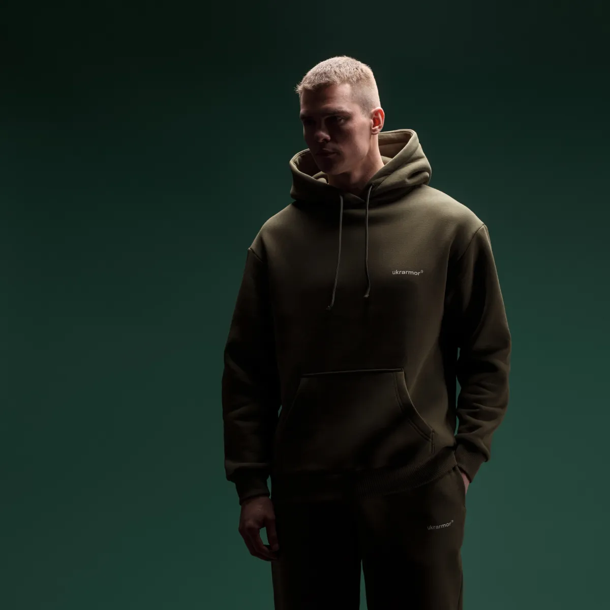 Спортивный костюм Ukrarmor Rush Hood&Pants однотонный. Олива 8