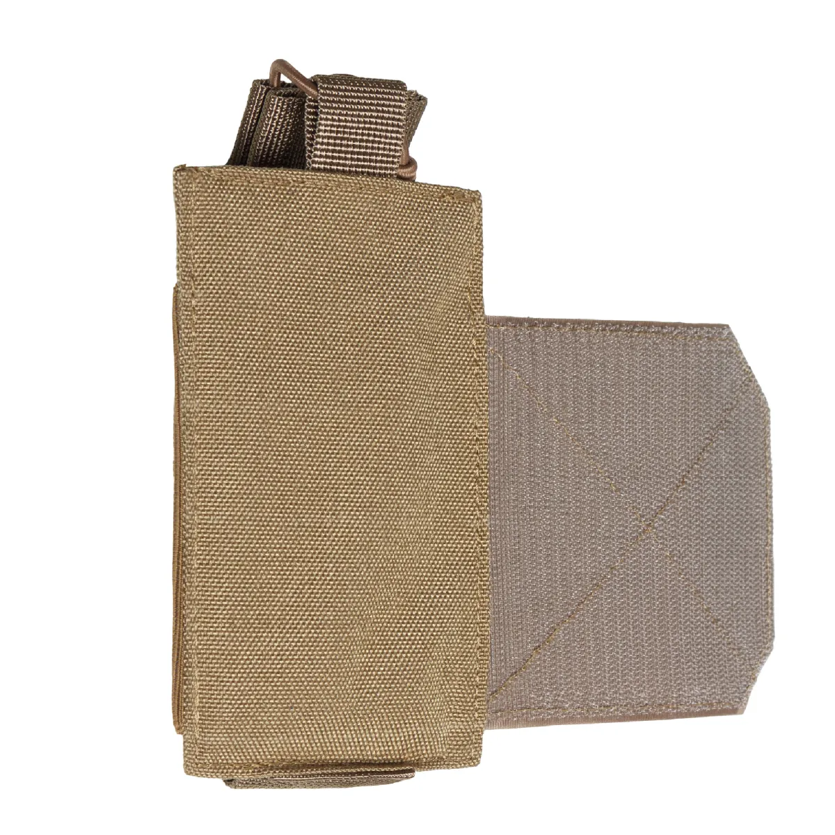 Боковий лівосторонній еластичний підсумок для магазинів АК/АR та турнікетів відкритого типу з кріпленням на липучці. Койот 2