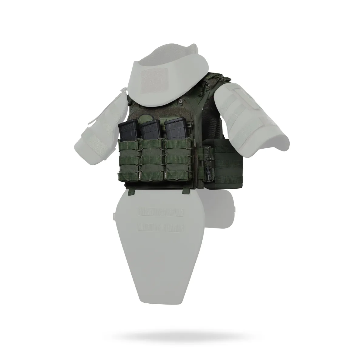 Збільшена плитоноска (PRO) під бронеплити 27х35 см. Олива 3