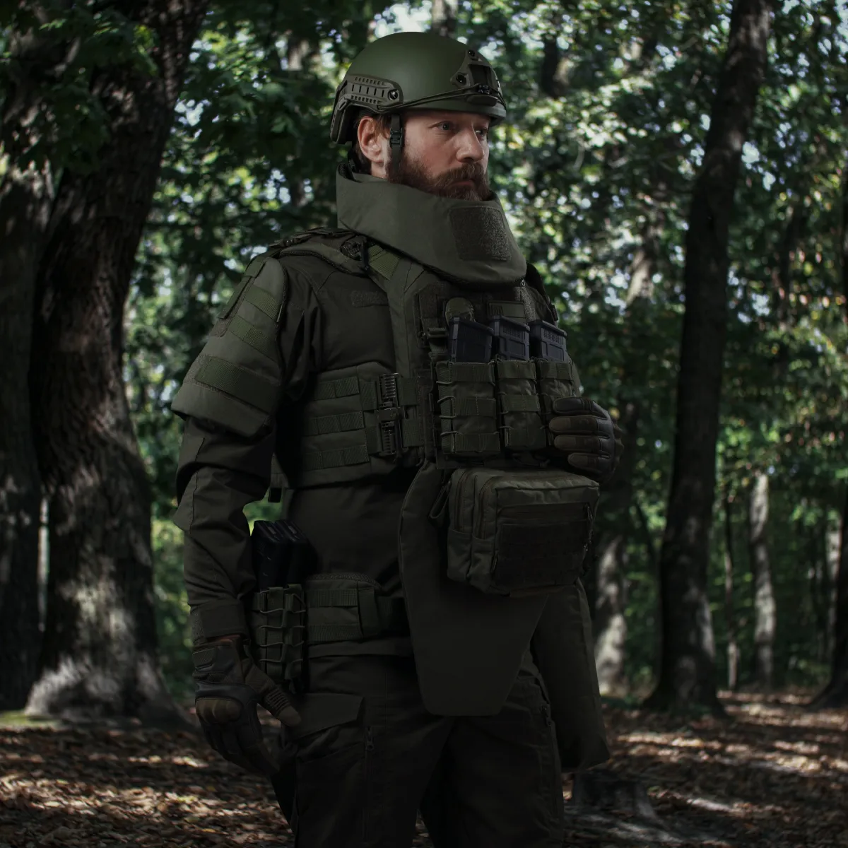 Бронежилет 6-го класса (PRO). Вес 5.7 кг. Керамические плиты Shield Germany 2.65 кг. Олива 9