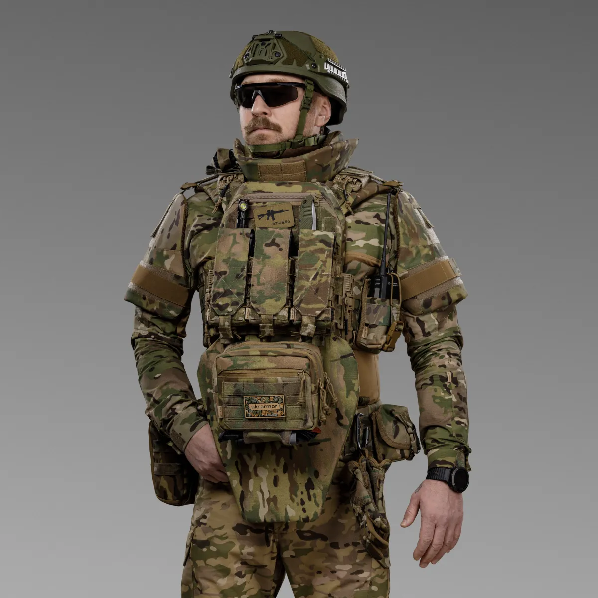 Плечовий захист з балістичними пакетами 1-го класу. STANAG 2920. Мультикам 3