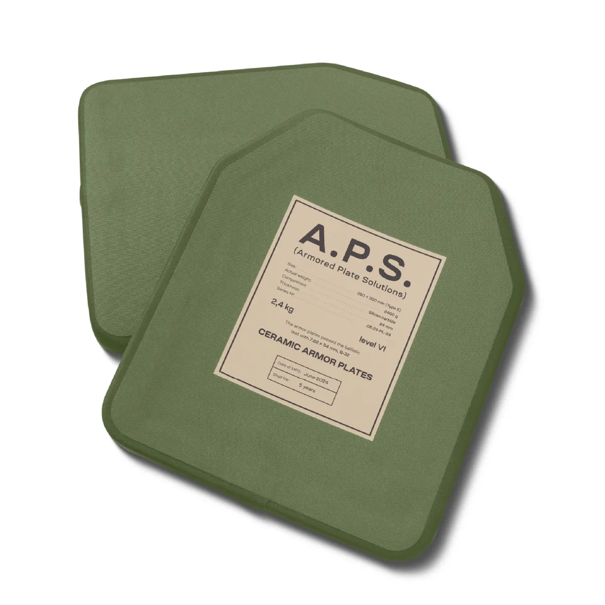 Керамічна плита 6 класу. Вага 2.4 кг. Розмір M (25х30 см.) A.P.S. Олива 7