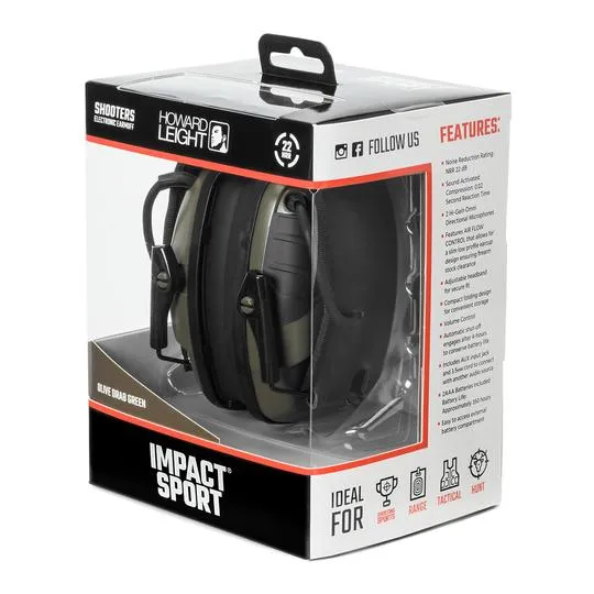 Активные наушники Howard Leight Impact Sport. Цвет Olive / Олива 4