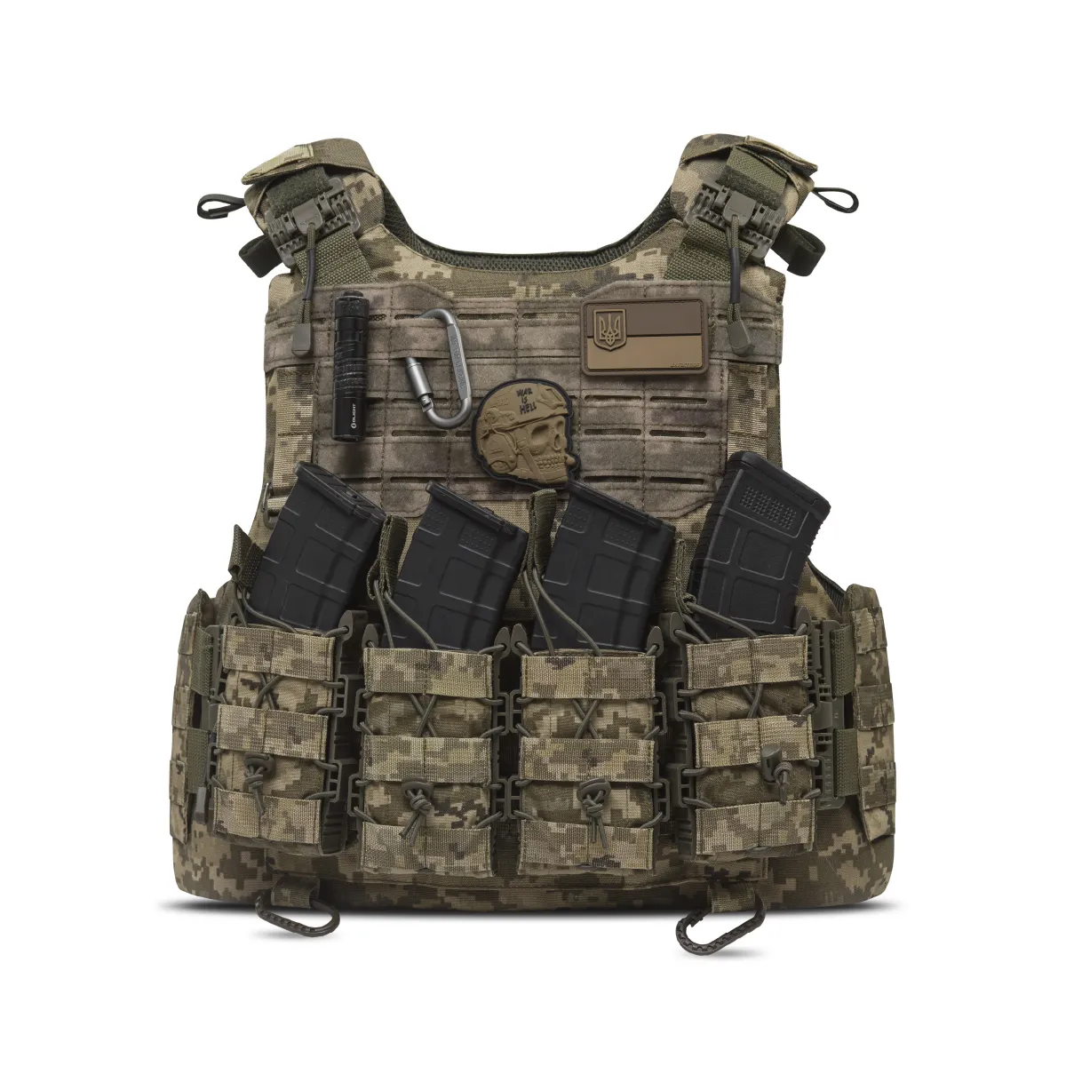 Бойовий бронежилет IBV-2 (Stanag 2920). Вага 4.3 кг. Збільшена площа захисту. Піксель (мм-14).  L/XL 8