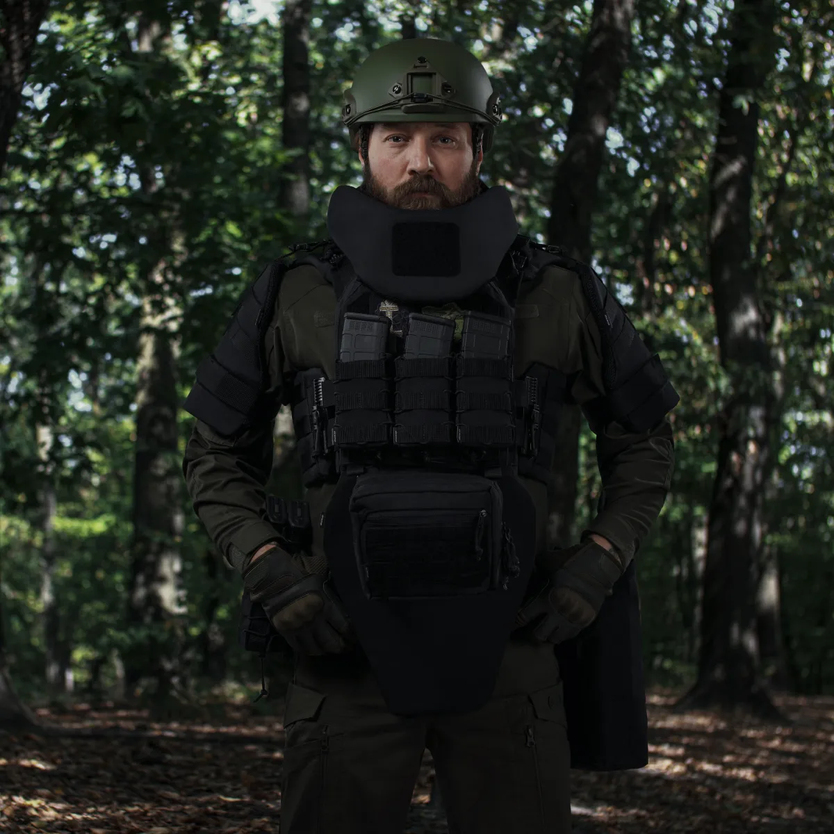 Бронежилет 6-го класса (PRO). Вес 5.7 кг. Керамические плиты Shield Germany 2.65 кг. Черный 2