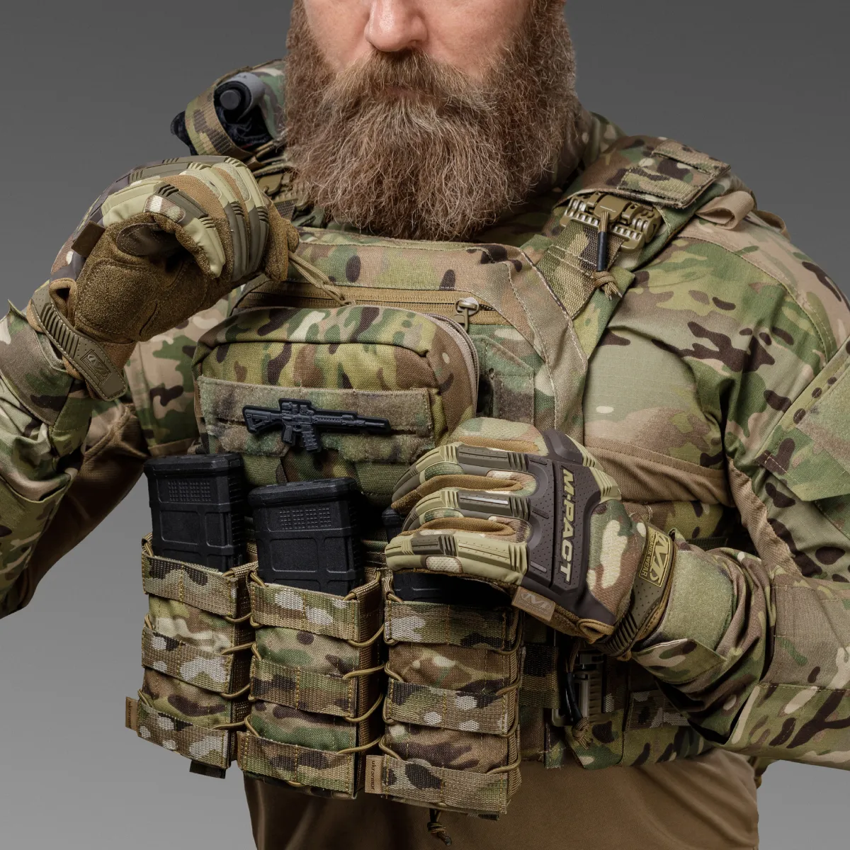 Нагрудний адмін підсумок. Cordura 1000. Кріплення Molle. Мультикам 3