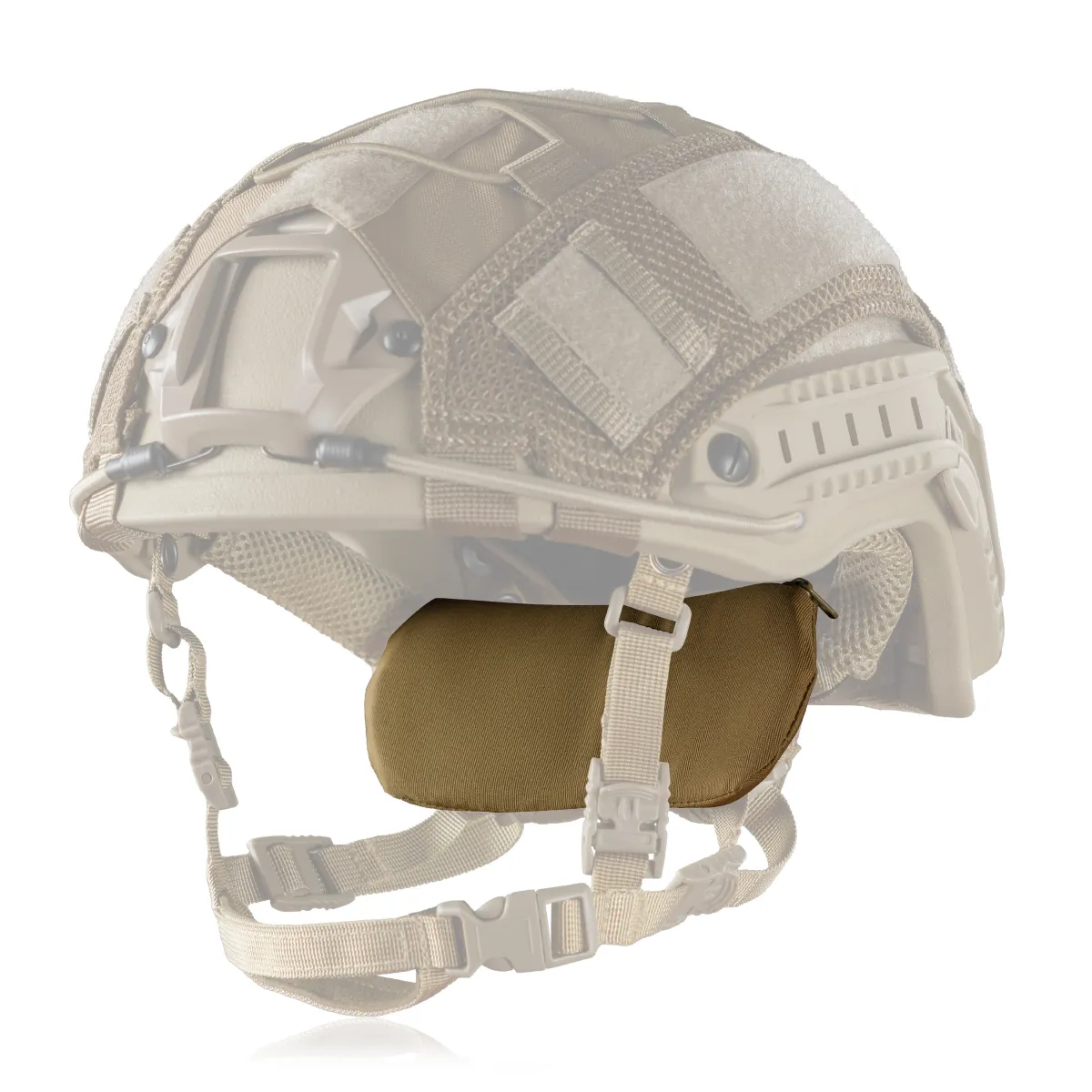 Баллистическая защита затылка (с креплением на шлем) 2-го класса защиты. Койот 4