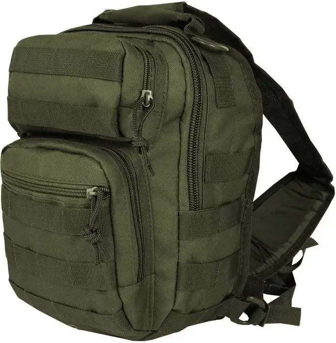 Рюкзак однолямочный Mil-Tec "One strap assault pack". Олива. 14