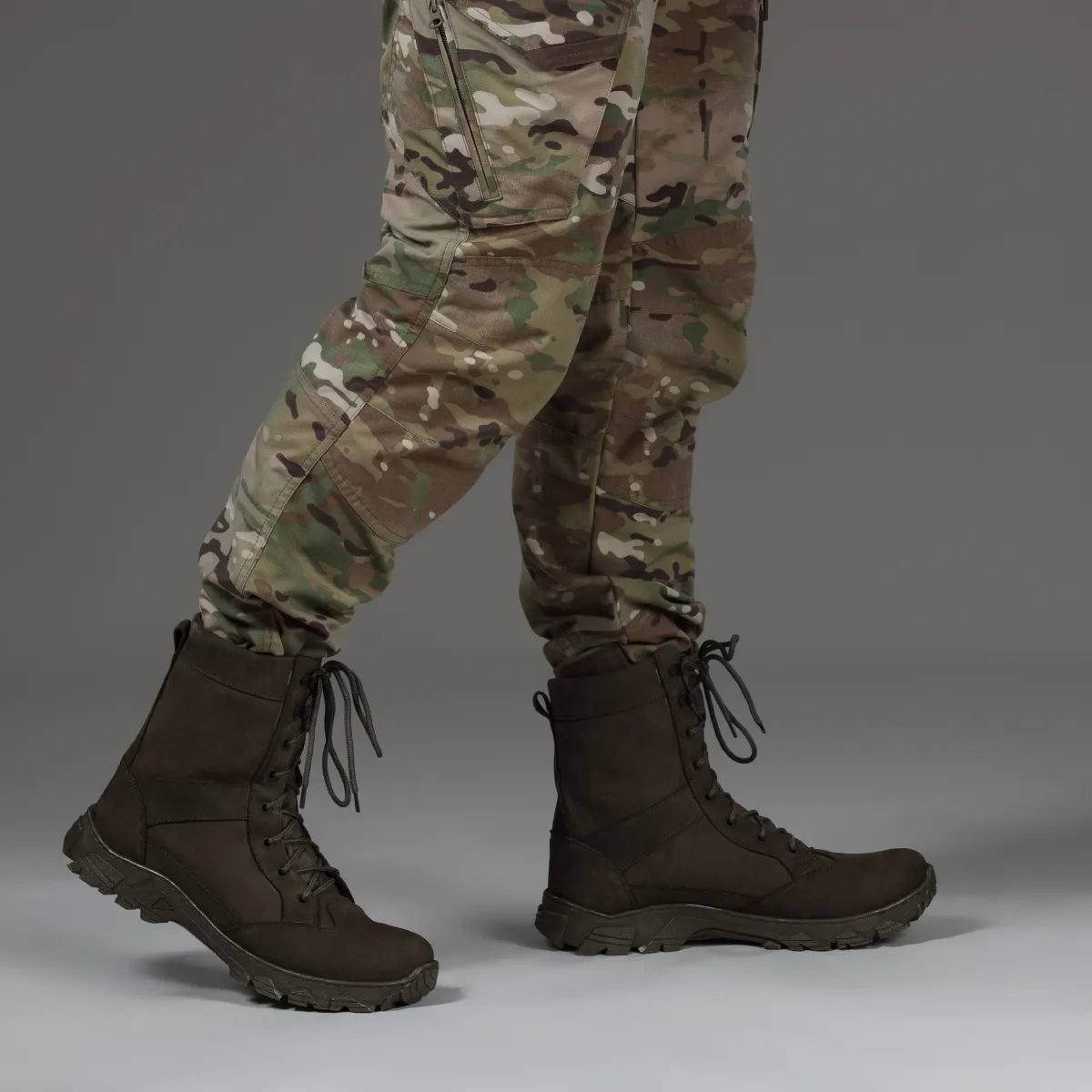 Берці зимові тактичні високі WarFlex. Шкіряні (нубук). Підвищена міцність. Олива 3