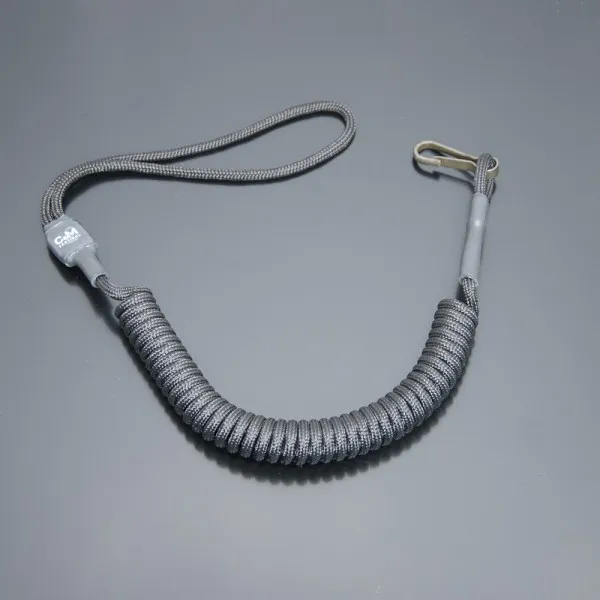 Шнур страхувальний Standard з воронованим карабіном. Навантаження до 50 кг. Чорний 2