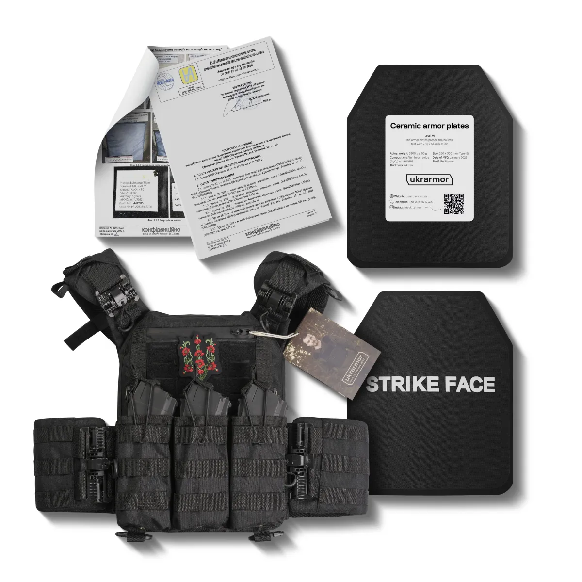 Бронежилет 6 класса (PRO). Вес 6.2 кг. Керамические плиты 2.8 кг. Черный 15