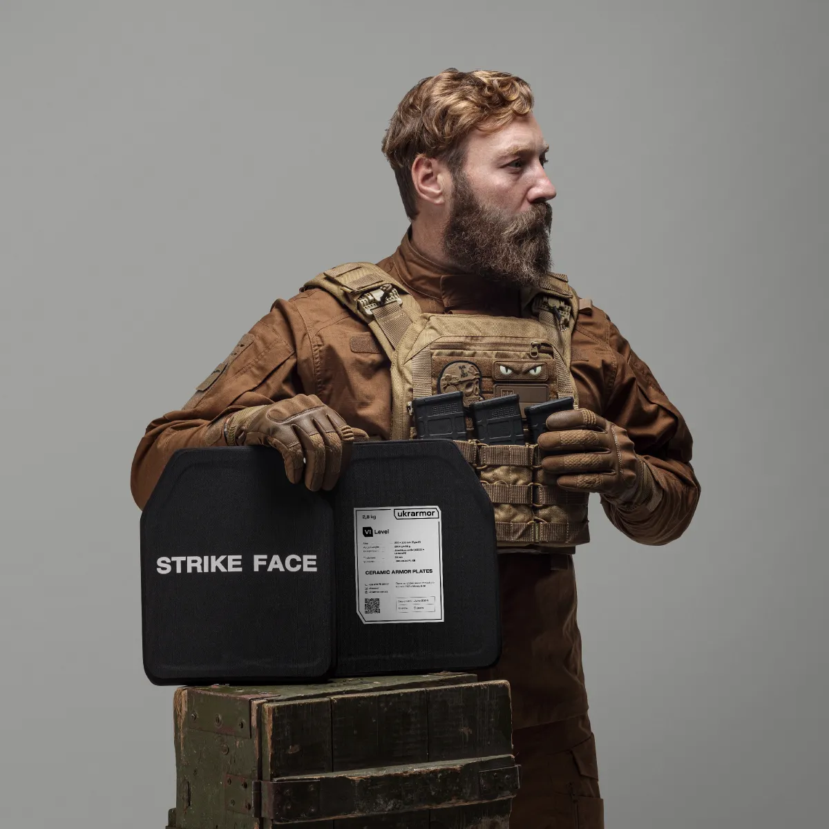 Плиты керамика 6 класс защиты (комплект). Вес 5.6 кг. Размер M (25х30 см.) 10