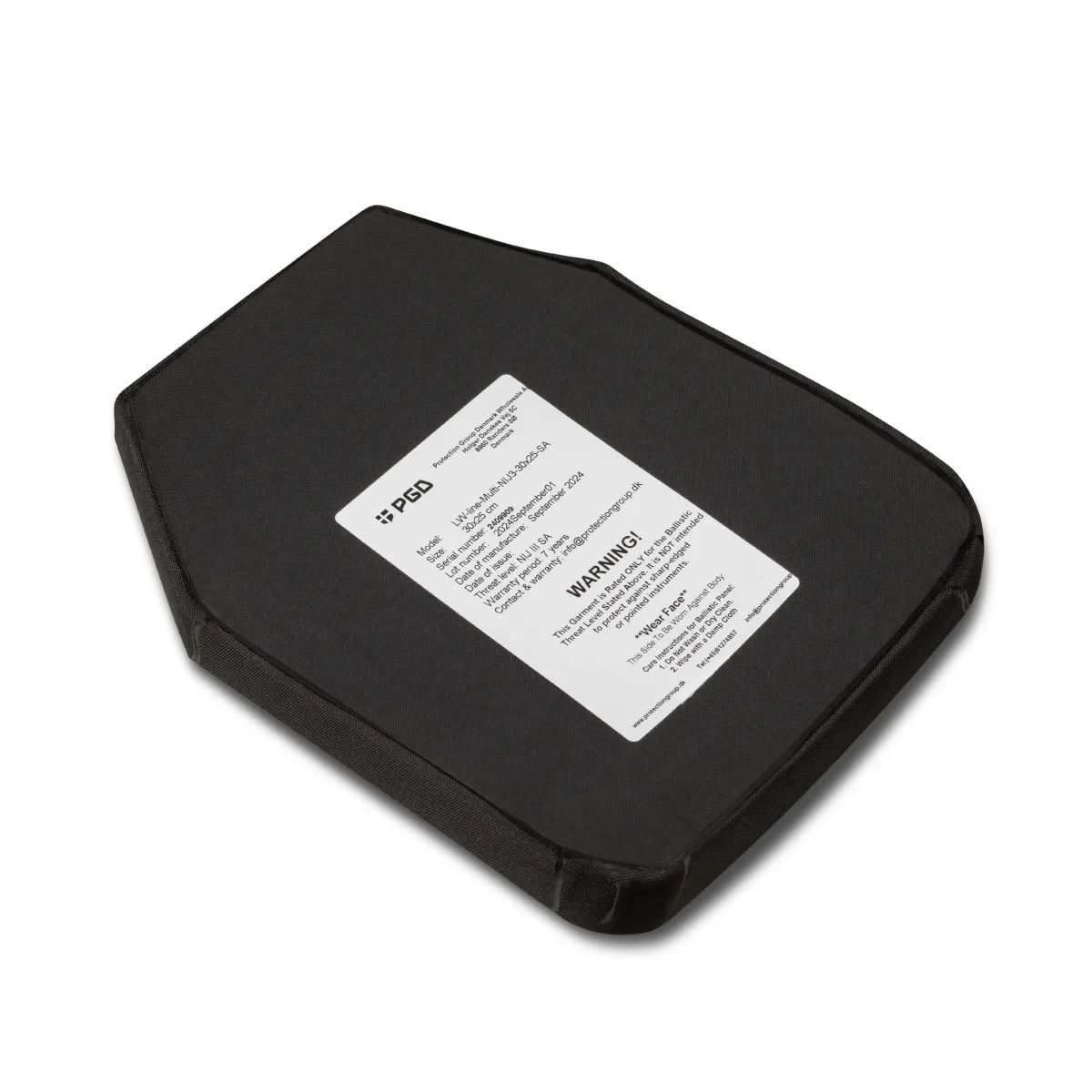 Поліетиленові бронеплити NIJ Level III (SAPI) PGD-LW+ (комплект). Вага 3 кг. Розмір 25 × 30 см 8