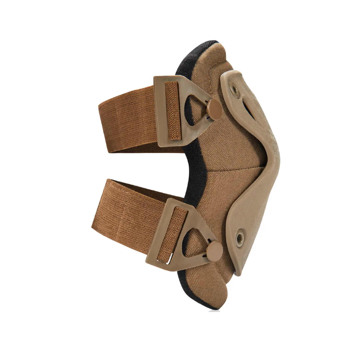 Наколенники тактические Defcon 5. Эластичный пластик, анатомически изогнутые. Койот 2
