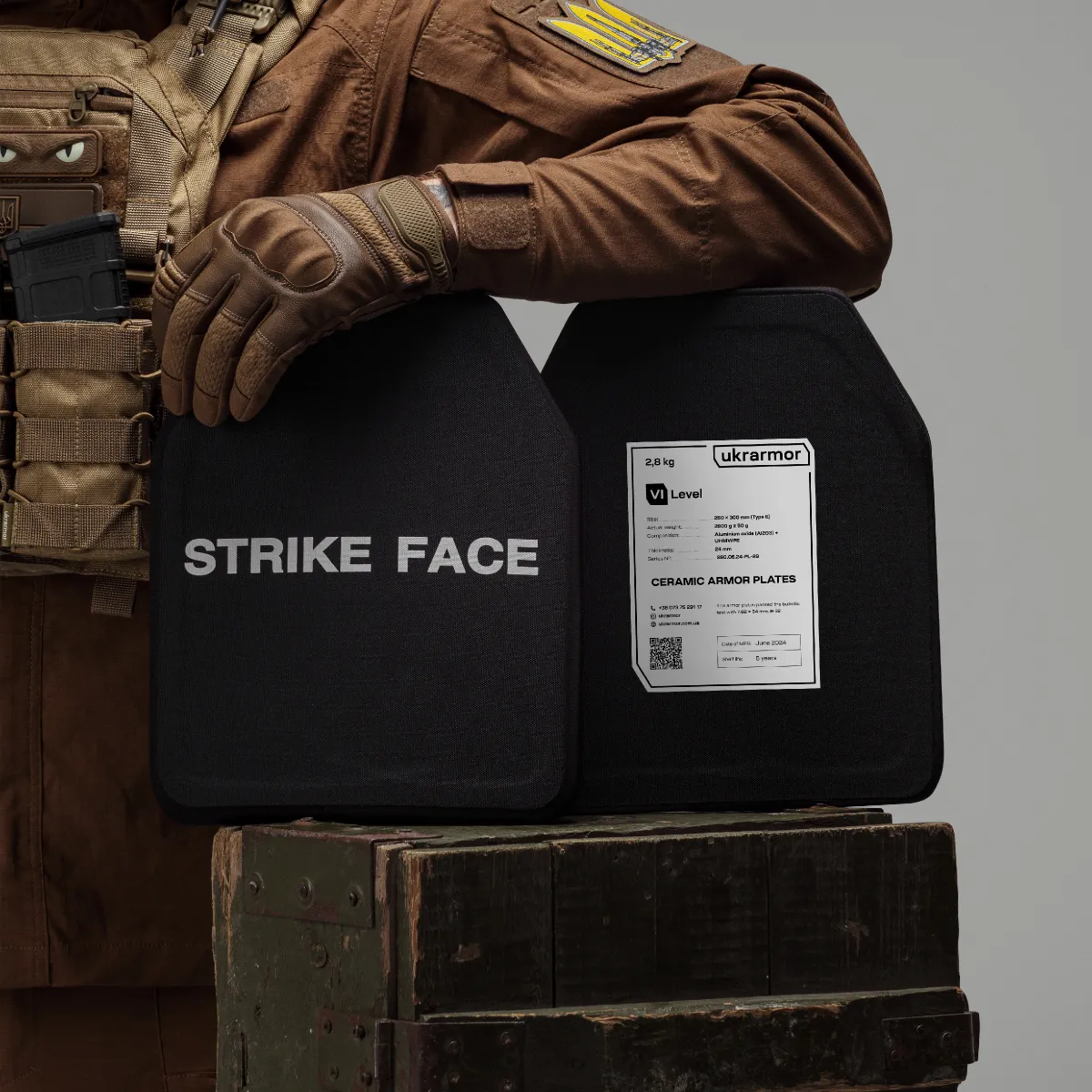 Плиты керамика 6 класс защиты (комплект). Вес 5.6 кг. Размер M (25х30 см.) 4