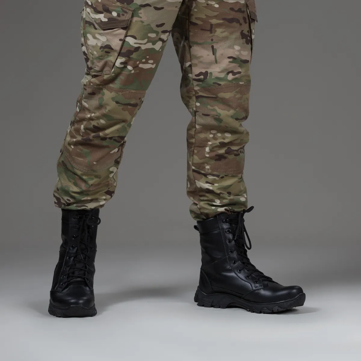 Берці зимові тактичні високі WarFlex. Шкіряні. Підвищена міцність. Чорного кольору 8