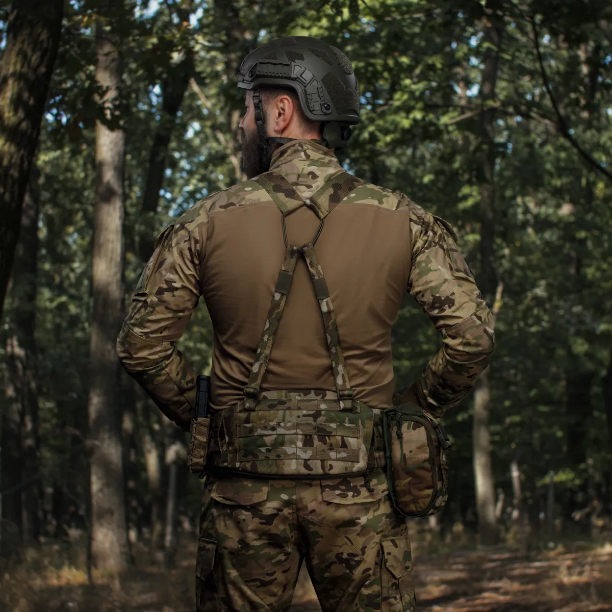 Плечові ремені для тактичного пояса. Кріплення Molle. Мультикам 5