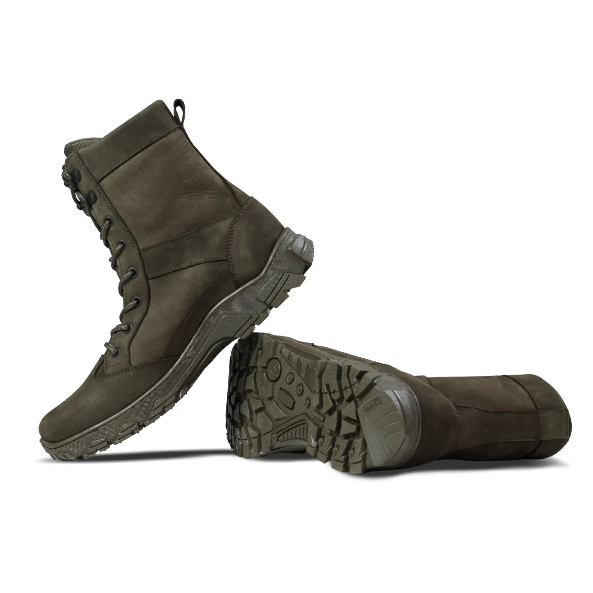 Берці зимові тактичні високі WarFlex. Шкіряні (нубук). Підвищена міцність. Олива 5