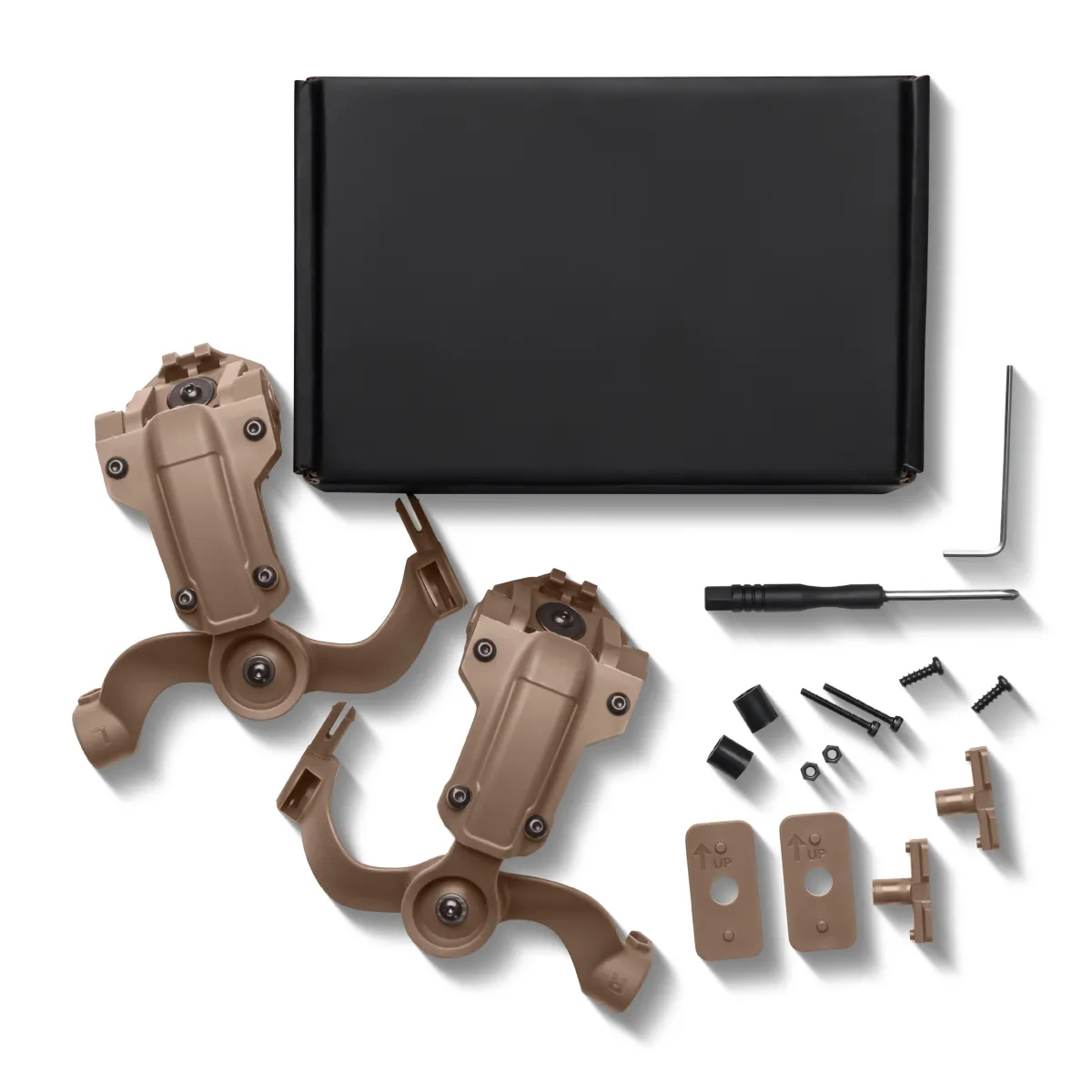 Крепление адаптер для активных наушников на шлем. Койот 5