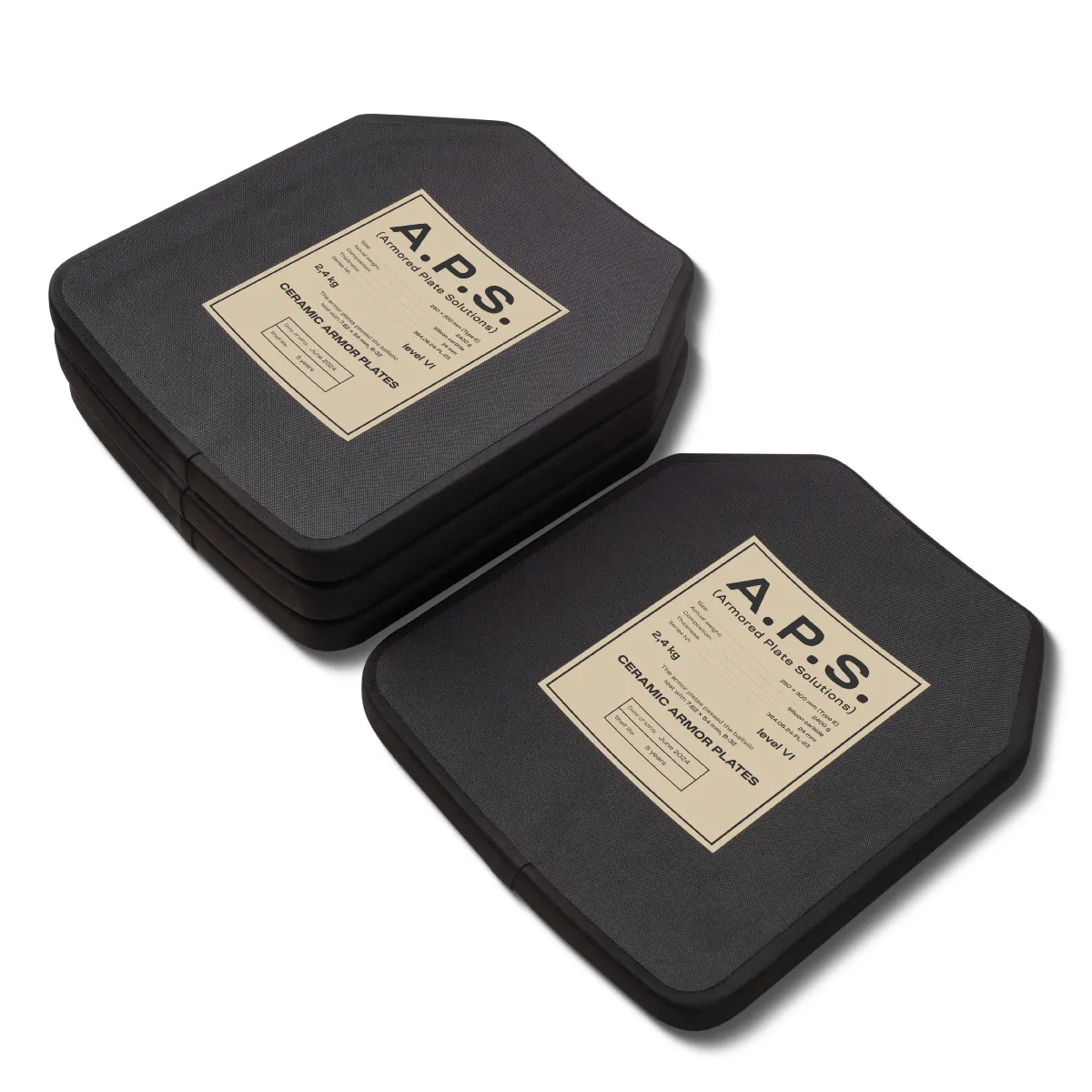 Плиты керамика 6 класс защиты (комплект). Вес 4.8 кг. Размер M (25х30 см.) A.P.S. 8